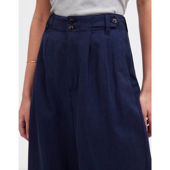 Madewell Harlow Navy Women's Wide-Leg Pants NWT - Picture 5 of 13